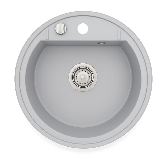 Slika Sudopera Okrugla granitna sa sifonom SIVA, DRGM1/51GA, fi 51cm